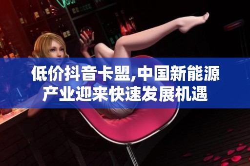 低价抖音卡盟,中国新能源产业迎来快速发展机遇