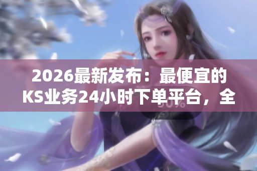 2026最新发布：最便宜的KS业务24小时下单平台，全新数据服务助力企业降本增效
