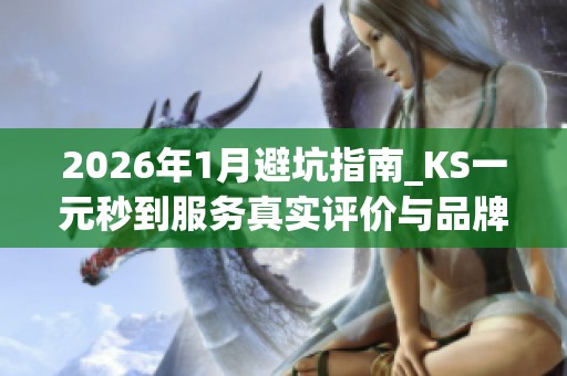 2026年1月避坑指南_KS一元秒到服务真实评价与品牌推荐_资讯