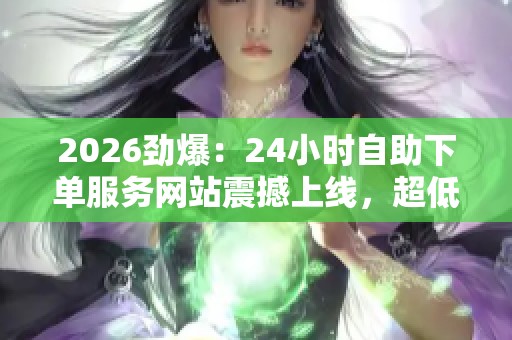 2026劲爆：24小时自助下单服务网站震撼上线，超低价策略引发消费者热潮