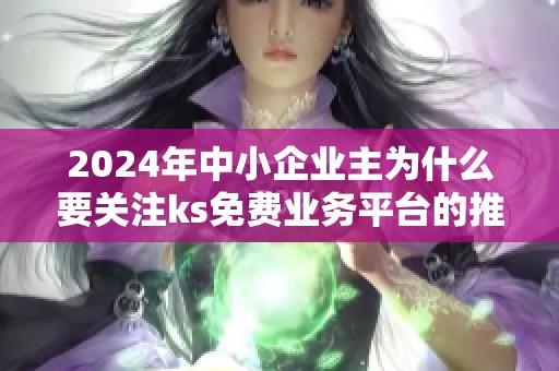 2024年中小企业主为什么要关注ks免费业务平台的推广价值？
