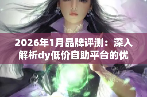 2026年1月品牌评测：深入解析dy低价自助平台的优缺点与最佳选择
