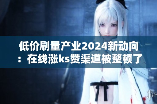 低价刷量产业2024新动向：在线涨ks赞渠道被整顿了吗