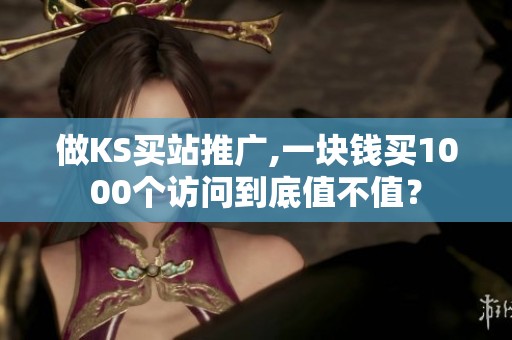 做KS买站推广,一块钱买1000个访问到底值不值？