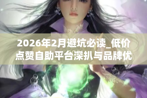 2026年2月避坑必读_低价点赞自助平台深扒与品牌优缺点终极评测