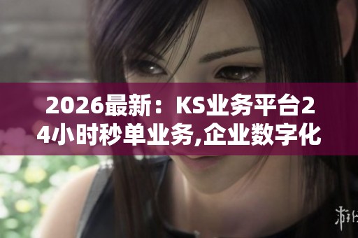 2026最新：KS业务平台24小时秒单业务,企业数字化转型新策略引行业
